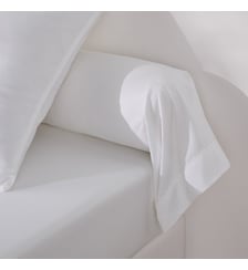 Taie de traversin unie en satin de coton, 153 fils La Redoute Interieurs