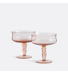 Lot de 2 coupes à champagne en verre strié La Redoute Interieurs