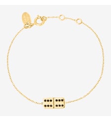 Bracelet doré jet domino - casino Caroline Najman