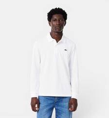 Polo regular fit manches longues en coton mélangé Lacoste