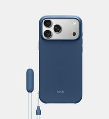 Coque iPhone 17 Pro Max Magsafe stand bleu Beats