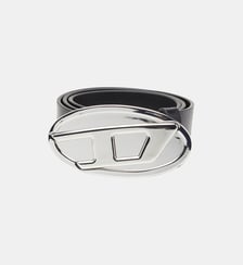 Ceinture de 4 cm en cuir avec plaque Oval D Diesel