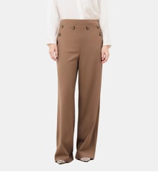 Pantalon pcolombus - Motif uni - Polyester recycle - Coupe large Caroll