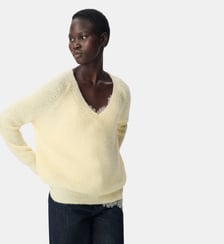 Pull col V tricot Ikks