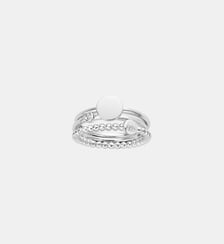 Bague 3 anneaux interchangeables États d'Âme | Originelle en Argent avec diamant blanc La Garçonne Diamant