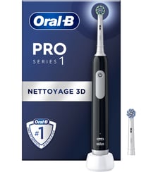 Brosse à dents électrique Pro 1 Noire Cross Action + 1 bros Oral B