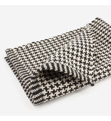 Tapis de bain noir et blanc - PIED DE POULE Bath Bazaar