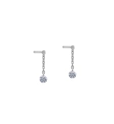 Mini Pendants d'oreilles 360° - 2 diamants, poids total 0,14ct approx. - Or blanc 750‰ La Brune & La Blonde