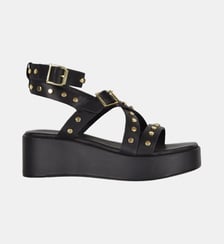Sandales cloutées en cuir à plateforme La Fée Maraboutée