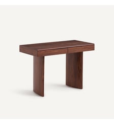 Bureau en MDF plaqué palissandre, 2 tiroirs AM.PM