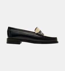 Stanford - Mocassins En Cuir Brossé Marine Parallèle