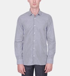 Chemise à rayures bâtons marine coupe cintrée Atelier Privé
