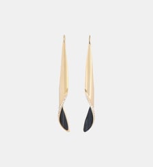 Boucles d'oreille Organic Twist en laiton laqué Balmain