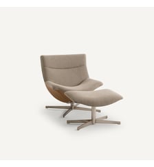 Fauteuil relax pivotant et son repose-pieds Wesley AM.PM