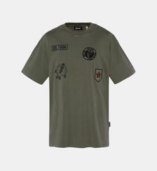 T-shirt army badgé, effet vintage Schott