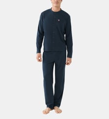 Ensemble pyjama haut et pantalon bleu marine en coton Le Slip Francais