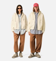 Hoodie zippé unisexe en coton étiquette héritage Ami Paris AMI Paris