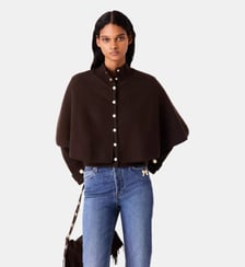 Cardigan effet cape Maje
