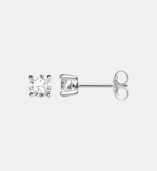 Clous d'oreilles pierre blanche Thomas Sabo