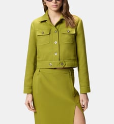 Blouson cropped avec surpiqûres Pinko
