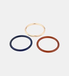 Set de 3 joncs bleu, marron et doré Balaboosté