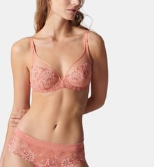 Soutien-gorge avec armatures décolleté plongeant - Rose Ginger Simone Pérèle