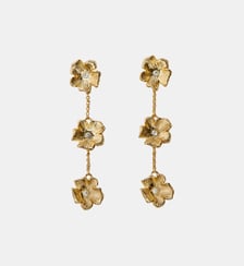 Boucles d'oreilles pendantes ornement fleur Maje