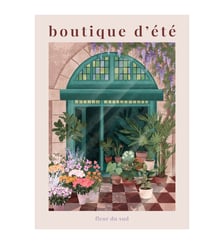 Poster Goed Blauw - French Flowershop Poster Poster & Frame