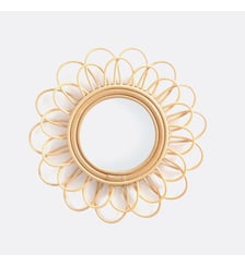 Miroir rotin forme fleur double Ø45 cm La Redoute Interieurs