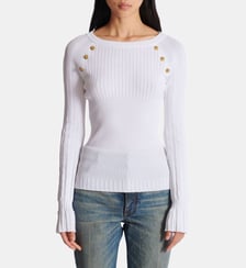 Top en maille avec boutons Balmain