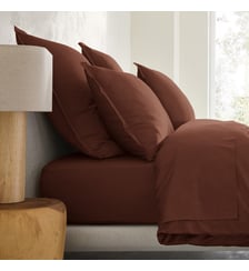 Taie d'oreiller en satin de coton lavé 200 fils AM.PM