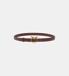 Fine ceinture love birds en cuir 2cm Pinko