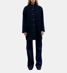Manteau droit en laine et angora - AGNA Gerard Darel