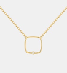 Collier mono-motif Pour Toujours en Plaqué Or avec diamant blanc La Garçonne Diamant