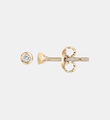 Boucles d'oreilles puces Pure | Essentielle en Plaqué Or avec diamant blanc La Garçonne Diamant