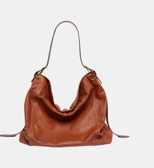 D-Line-Sac hobo en cuir brillant Diesel