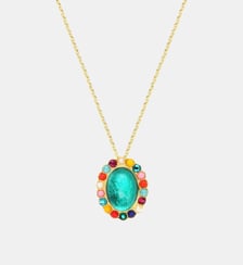 Collier pendentif Océane  doré à l'or fin - Oceane Satellite