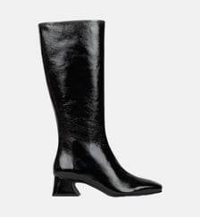 Bottes Brune Cuir Verni Froissé Bobbies