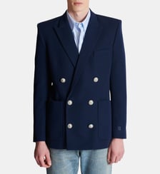 Blazer en grain de poudre Balmain