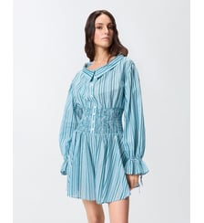 Combishort en coton à rayures Pinko