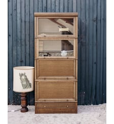 Vitrine modulable en bois brut Victoria N°1318- Produit chiné Debongout