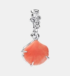 Charm Pendant Double Coquillage Couleur Corail Pandora