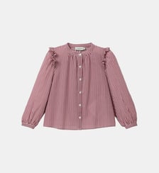Chemise rayée volantée Fille Cyrillus