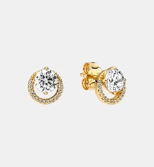 Clous d'Oreilles Halo Rond Scintillant Pandora