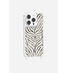 Coque de téléphone glossy zèbre noir avec anneaux pour iPhone 16 Pro La Coque Française