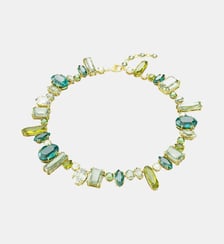 Collier Gema, Vert, Doré à l’or 18 carats (750/1000) Swarovski