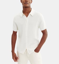 Polo boutonné point gaufré Bompard