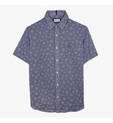 Chemise manches courtes en coton à carreaux vichy Serge Blanco