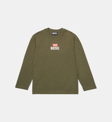 T-shirt à manches longues avec logo Diesel Kids