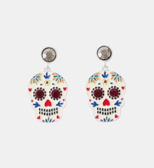 Boucles d'oreilles tête de mort phosphorescente Halloween Balaboosté
